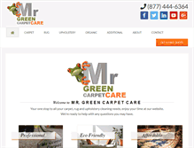 Tablet Screenshot of mrgreencarpetcare.com